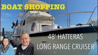 Boat shopping..we take an in-depth look at a 1979 Hatteras 48 foot Long Range Cruiser.