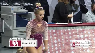 Ragan Smith Floor Oklahoma vs Utah 2021 9.875