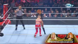 Dana Brooke Vs Becky Lynch Campeonato 24/7 - WWE Raw 06/06/2022 (En Español)