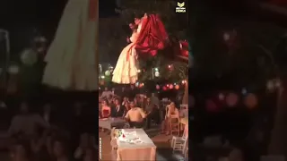 Wedding Couple Dropped On Table By JCB Machine  #shorts #trending #viral #wedding