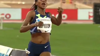 Kipyegon smashes her Kenyan 1500m record to beat Hassan in Monaco and lay down Tokyo 2020 marker