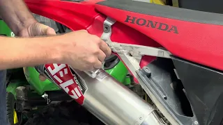 Plan B of a Yoshimura RS-2 install on my 2008 CRF450R