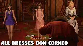 Final Fantasy 7 REMAKE - ALL Dresses Don Corneo