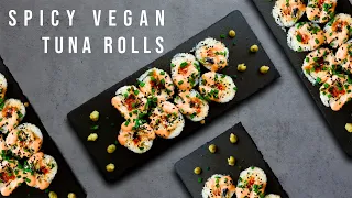 VEGAN SPICY TUNA ROLLS [VEGAN SUSHI]