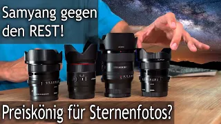 Milchstraße u. Astrofotografie Samyang 24mm f1.8 vs Sony 24mm f1.4 GM vs Sigma 24mm f2