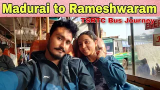 Madurai to Rameshwaram Tamilnadu govt.Bus Journey, Pamban Bridge।South India Tour Part-2।Neha Sajwan