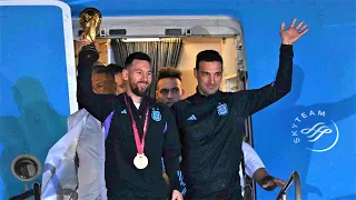 Lionel Messi Arrives In Argentina As The World Champion