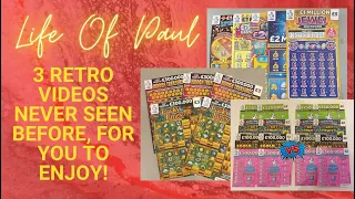 Old School scratch cards. 3 retro videos so that you can relive the old days.