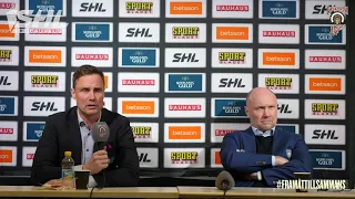 Presskonferensen efter kvartsfinal 3:7