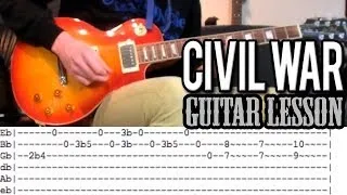 Guns N'Roses - Civil War FULL Guitar Lesson (With Tabs)