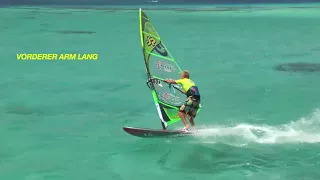 Windsurf-Manöver Carving Jibe (strap to strap)