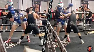 CANELO SPARRING OSCAR VALDEZ! MAKES VALDEZ SWING AT AIR DISPLAYING MAYWEATHER LIKE DEFENSIVE SKILLS