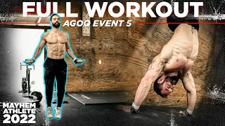 RICH FRONING Takes on 2022 AGOQ Event 5 // Mayhem Edition // Full CrossFit Workout