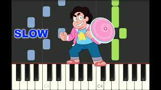 SLOW piano tutorial "LOVE LIKE YOU" from STEVEN UNIVERSE end theme, 2013, with free sheet music