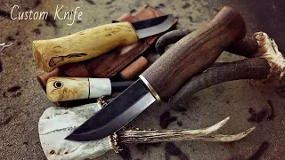Making A Knife With Hand Tools - Custom Bushcraft Puukko , Hunting Belt knife