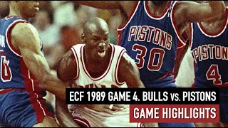 NBA Playoffs 1989. Detroit Pistons vs Chicago Bulls - Game Highlights. Game 4 HD 720p