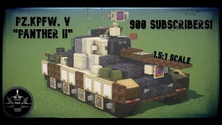 Minecraft: Pz.Kpfw. V "Panther II" Tutorial | Semi-Fictional Medium Tank 1.5:1 Scale