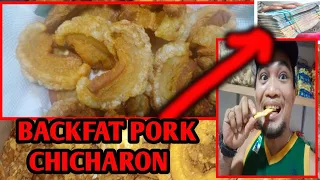 Pinakamabilis na paggawa ng Pork backfat #chicharon