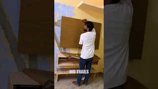 We did floating TV setup in low budget | Foam bricks 🧱 | TV lighting