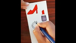Cute Women Accessories Drawing For Kids | Easy Drawings Step By Step #shorts #drawing #accessories