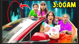 24 HORAS ENCERRADOS EN EL AUTO 😰*Nunca lo volveremos a hacer* | Karla Bustillos