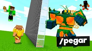 Trollé con /PEGAR en BATALLA DE MOBS en MINECRAFT