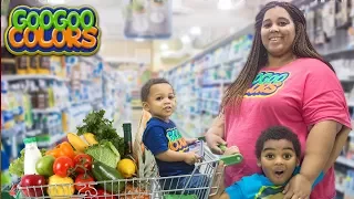 GOO GOO GAGA HELP MOMMY COOK BREAKFAST! Learn to Grocery Shop for Healthy Foods