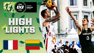 France v Lithuania | Men Semi-Final | Highlights | Crelan FIBA 3x3 World Cup 2022