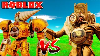 TITAN CLOCK MAN vs TITAN DRILL MAN EN EL SIMULADOR DE BATALLAS EPICAS DE ROBLOX | JehxTp