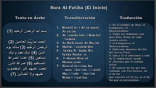 Sura Al-Fatiha - El Inicio. [Corán:1].