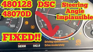 AUTEL Coding BMW Driving Stabilisation Drive Moderately 480128 48070D Steering Angle Implausible DSC