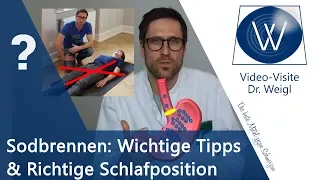 Wichtige Tipps & Richtige Schlafposition bei Sodbrennen, Reflux & Druck im Oberbauch wg. Magensäure