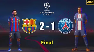 Ft. Messi - FC BARCELONA vs. PSG - UEFA Champions League Final - FIFA 23 - PS5™ [4K]