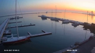 Морозное утро. Odessa ONLINE. Яхтклуб. Воронцовский маяк.