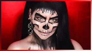 DRIPPING GLAM SKULL MAKEUP FOR HALLOWEEN!