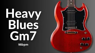 Heavy Blues Rock Groove Guitar Backing Track in G Minor 7