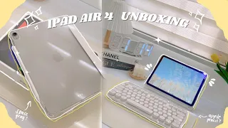 📦ipad air 4 unboxing (space gray) + dupe for apple pencil and shopee haul ipad accessories ✨💖