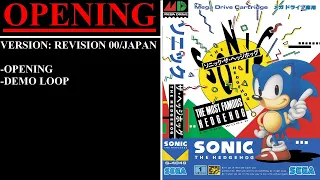 Sonic the Hedgehog [Rev 00/Japan] (Sega Mega Drive) - (Opening & Demo Loop)