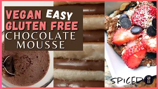 Easy, Healthy Vegan Gluten Free chocolate mousse - keto  (sugar free)  - without dairy / egg