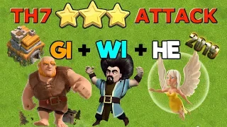 TH7 3 Star Attack Strategy - GIWIHE - Clash of Clans 2019