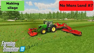 FS22 No Mans Land Timelapse #7 - Fertilization, mowing and baling of grass - Farming Simulator 22