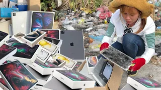 Wow...Found​ Many iphone ipad and Diamond necklace At the landfill,How to restoration iphone Xs
