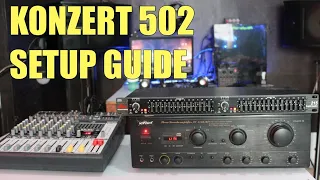 How to Connect EQUALIZER,MIXER & SPEAKERS on KONZERT 502 - Integrated Amplifiers Setup