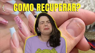 Como Recuperar Unhas MUITO FRACAS após ALONGAMENTO EM GEL?