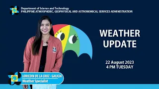 Public Weather Forecast issued at 4:00 PM | August 22, 2023