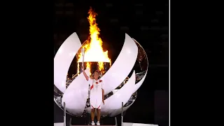 NAOMI OSAKA LIGHT THE COULDRON AT OPENING CEREMONY,  TOKYO OLYMPICS 2020