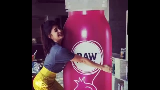 All powered up for the big day with RAW      Jacqueline Fernandez