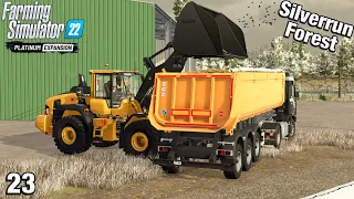 CLEARING ROCK PILES WITH THE WHEEL LOADER - Farming Simulator FS22 Silverrun Forest Ep 23