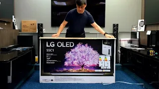 LG OLED C1 2021 Unboxing, Setup, TV and 4K Demo Videos