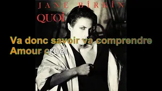 Jane Birkin - Quoi [Paroles Audio HQ]